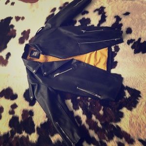 Zara bf vegan leather jacket